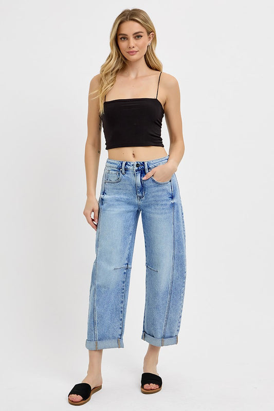 Risen Barrel Cuffed Jeans