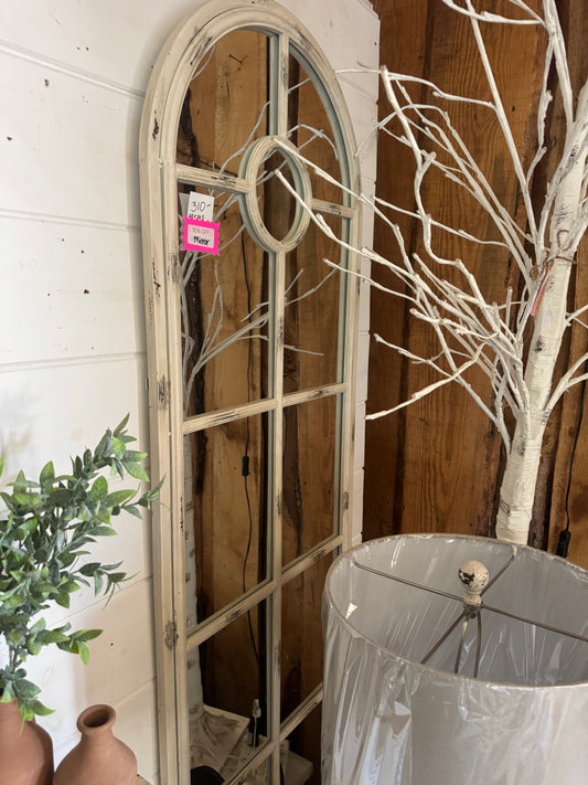 Tall Round Antique Mirror