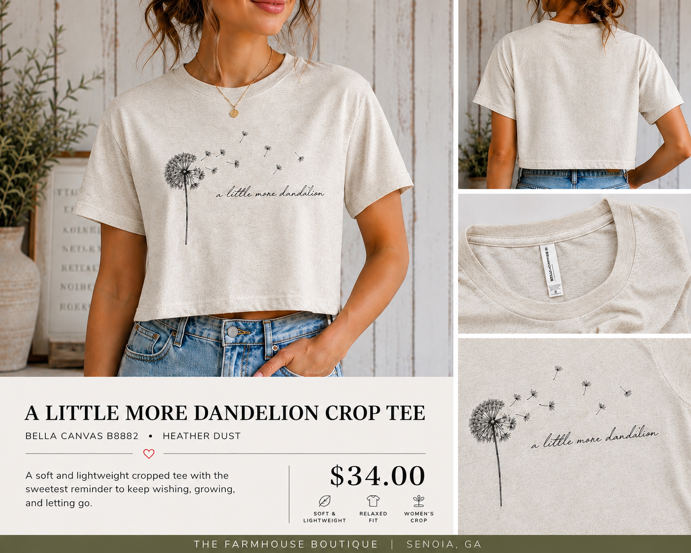 Dandelion Ella Crop Tee