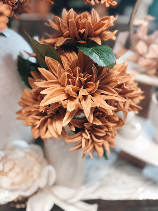 Tan Real Touch Dahlia Bundle