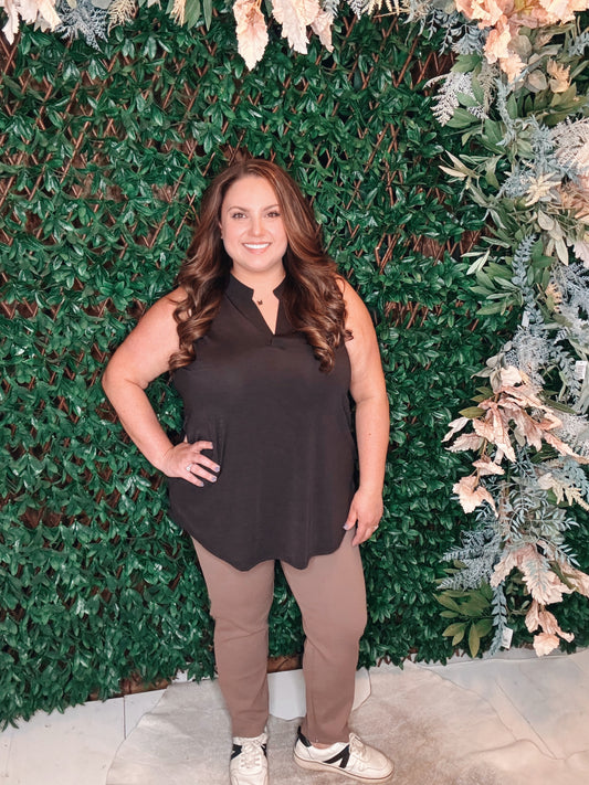 Mocha Zippered Pocket Leggings