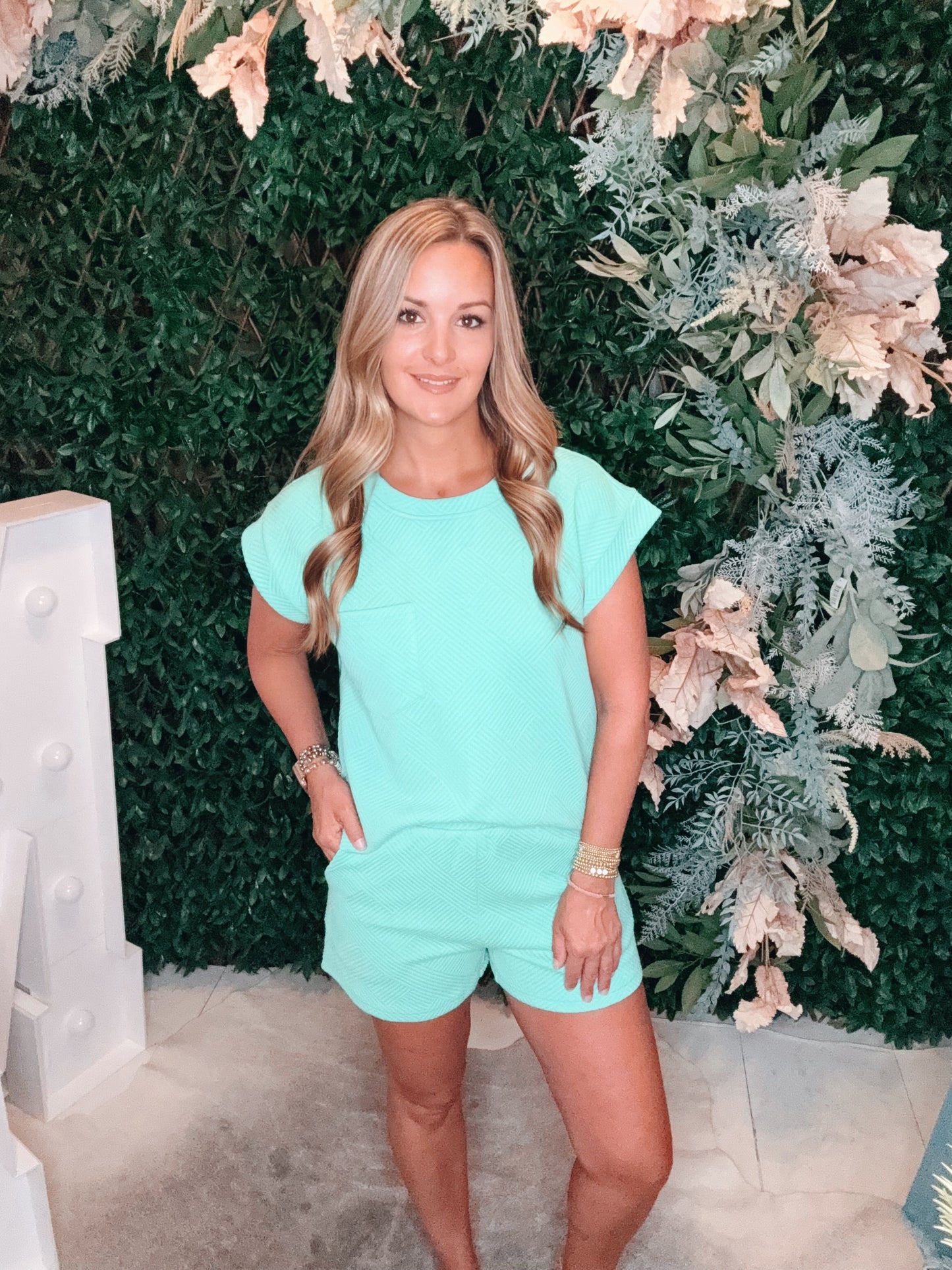 Mint French Terry Top