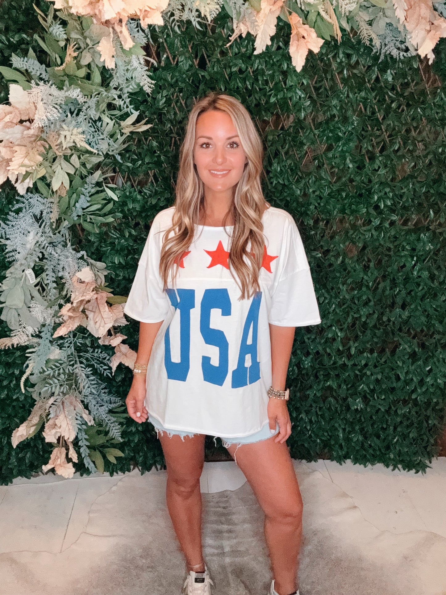 USA Tee in White