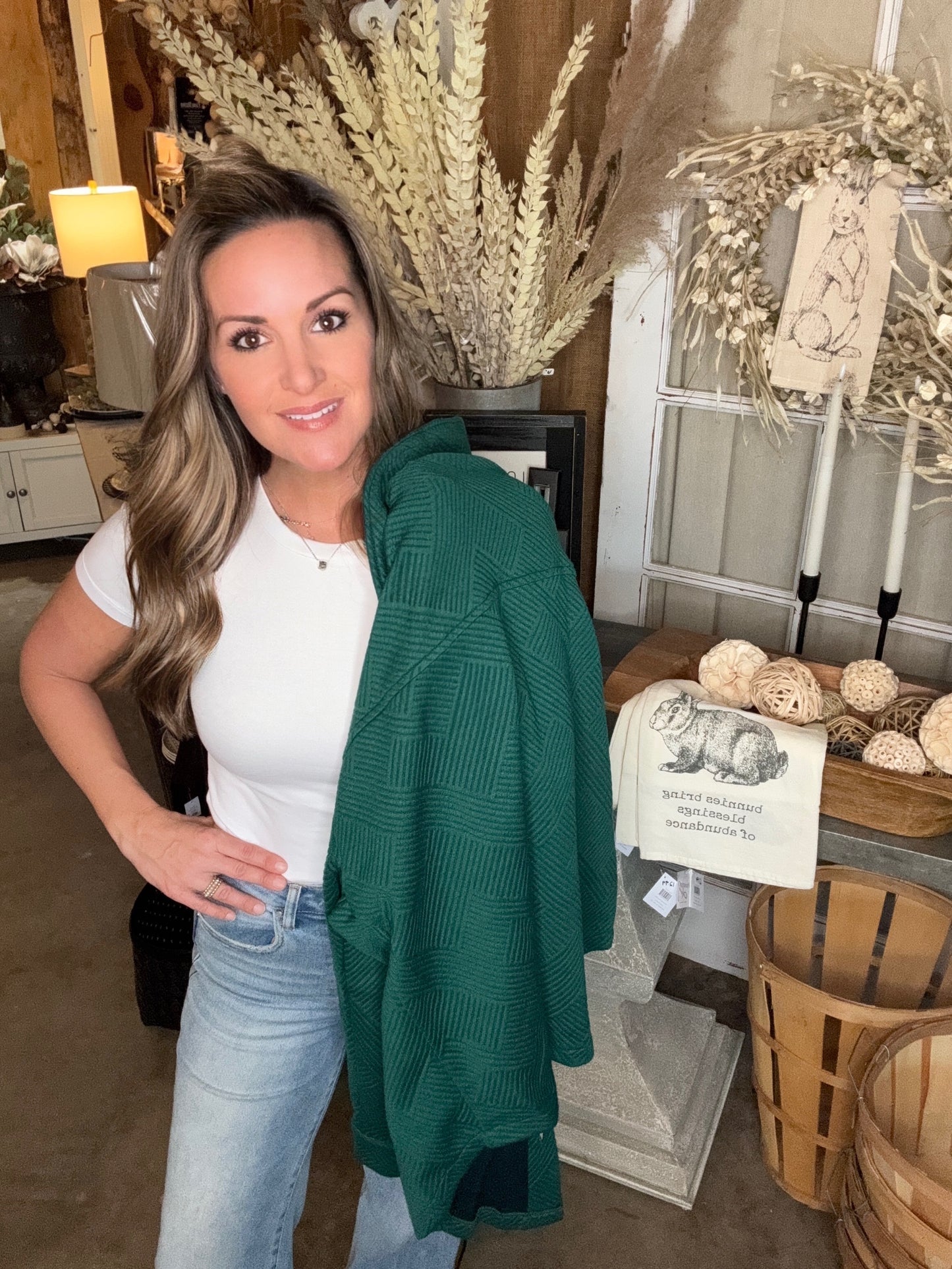 Hunter Green Shacket