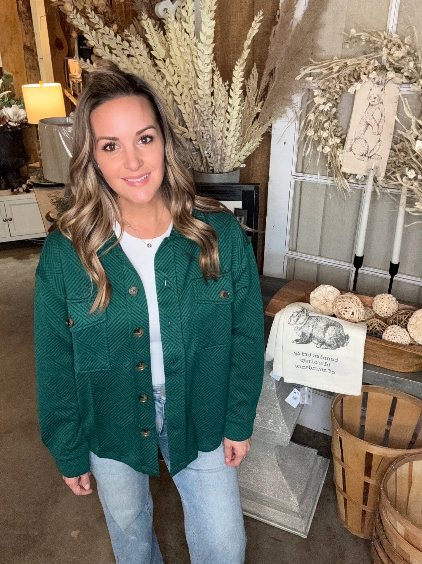 Hunter Green Shacket