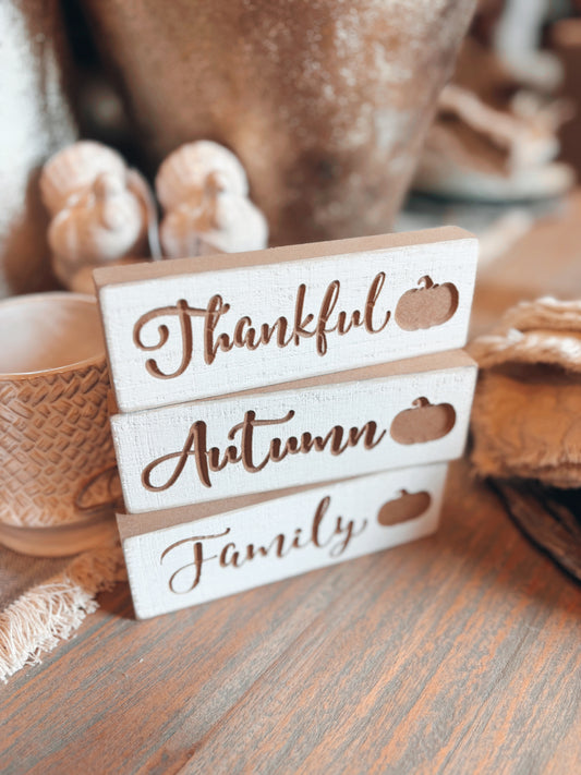 Harvest Engraved Tabletop Signs