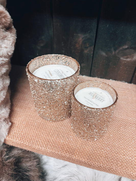 Gold Textured Candles