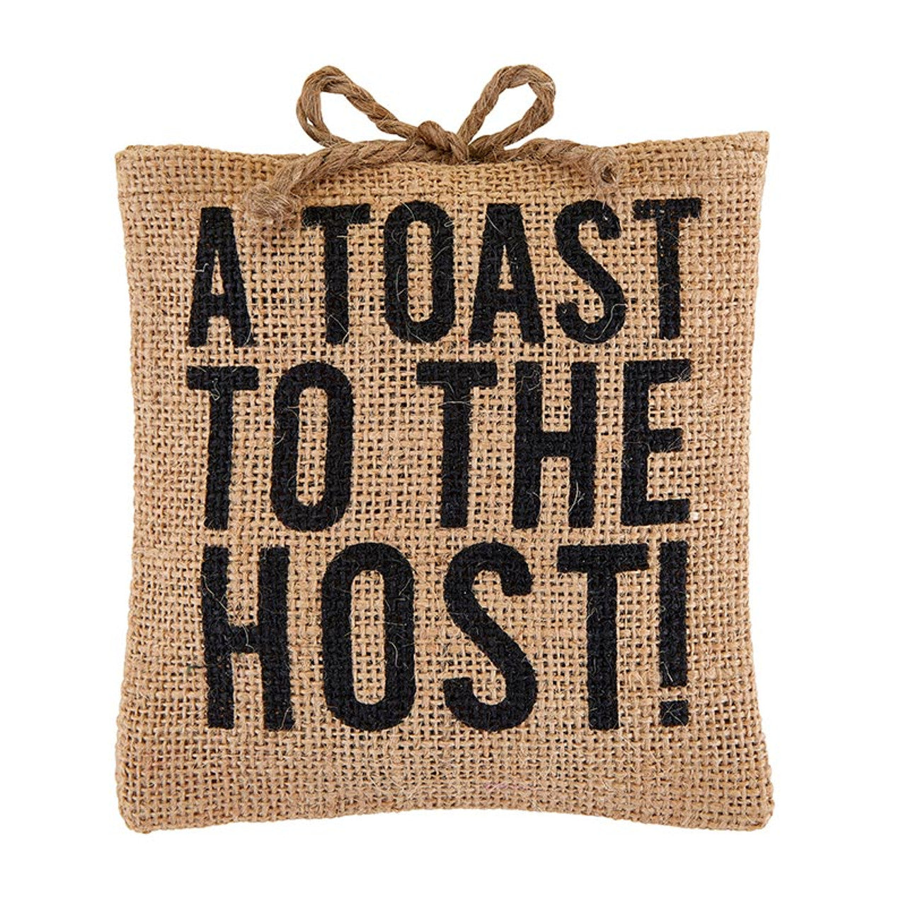 Toast to the Host Jute Coasters