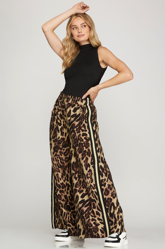 Leopard Wide Legs