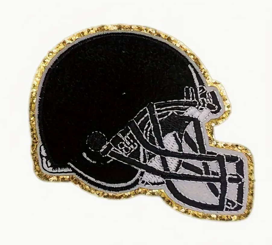 Chenille Football Helmet Stick On Patch