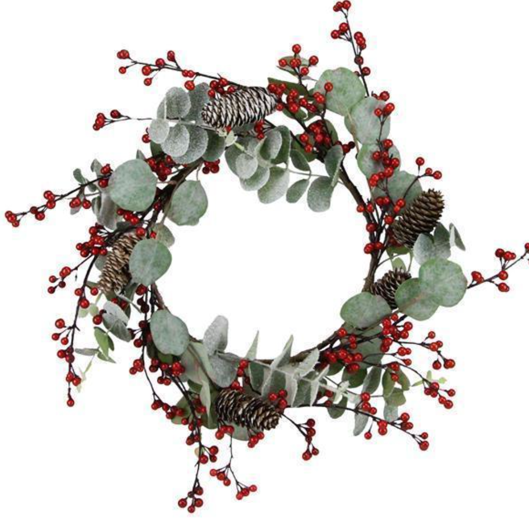 Soft Berry Eucalyptus Wreath