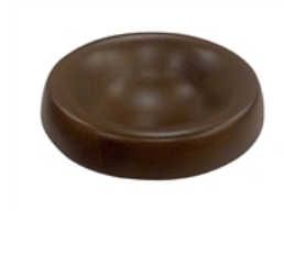Sm Round Turned Serving Bowl Dark Walnut Dia 9.84”
