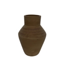 Terracotta Vase Natural H 8.7 & Dia 6.1"