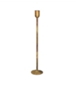 Candle Holder H 12 x Dia 2.25" Old Brass
