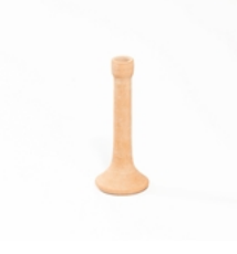 Round Candleholder White Wash Dia 3.75 & H 7.5"