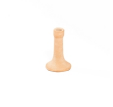 Round Candleholder White Wash Dia 3.75 & H 6"