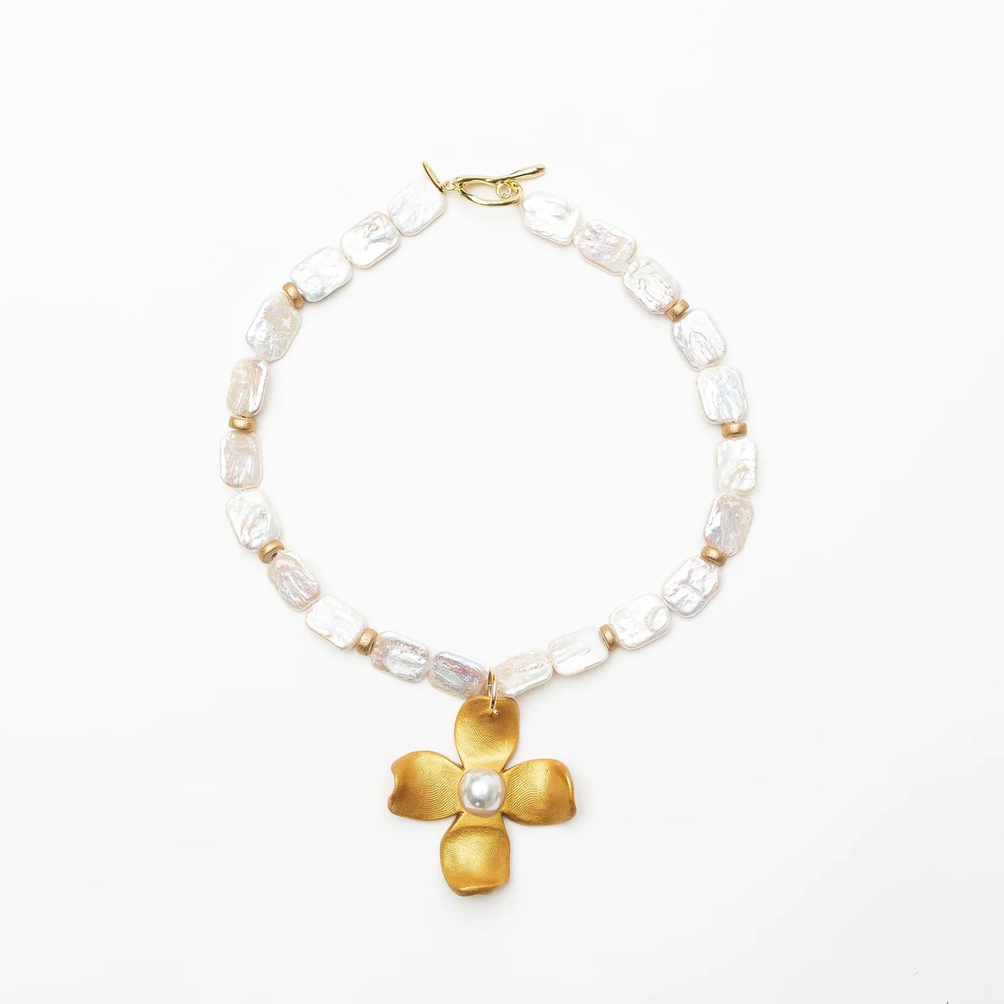 Pearl with Dogwood Pearl Necklace