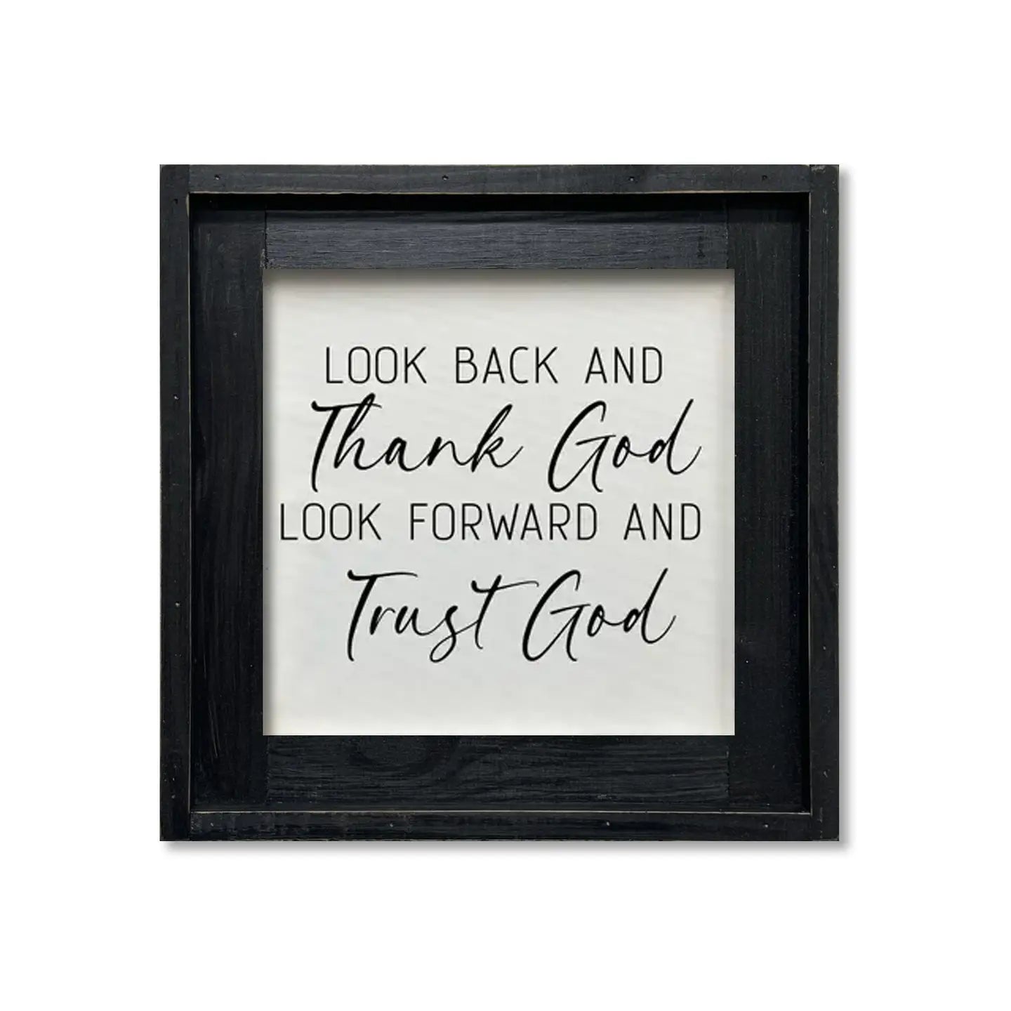 Thank God Trust God Framed Canvas