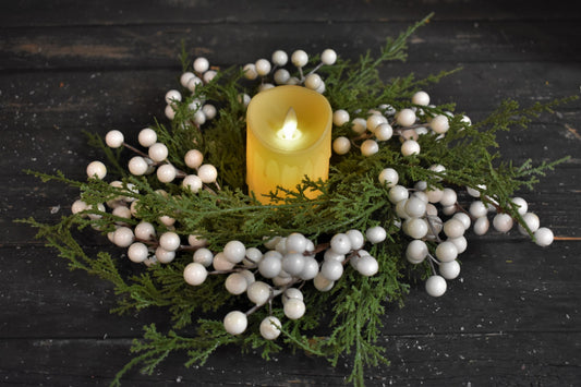 Winter Berries Candle Ring