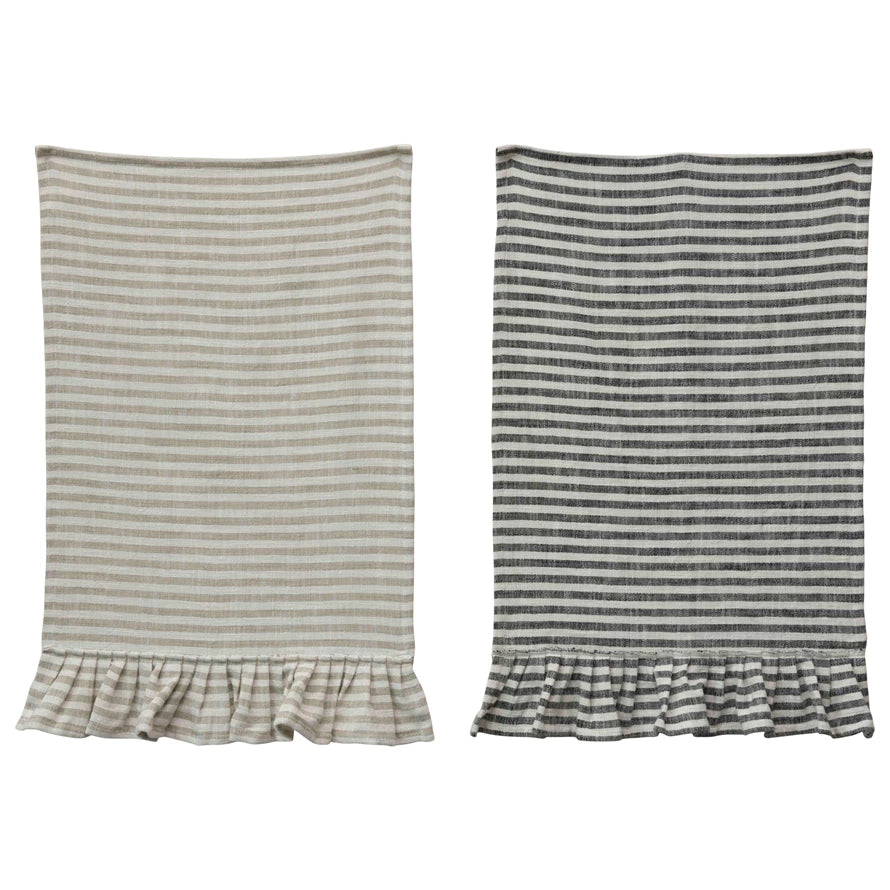 Ruffle Cotton Stripe Towel