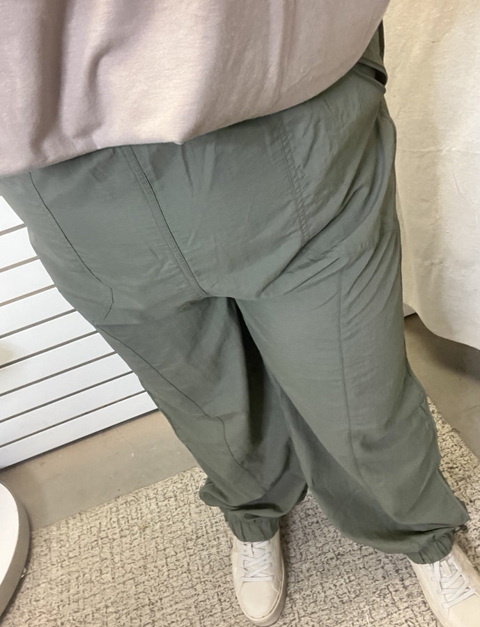 Olive Cargo Pants Plus